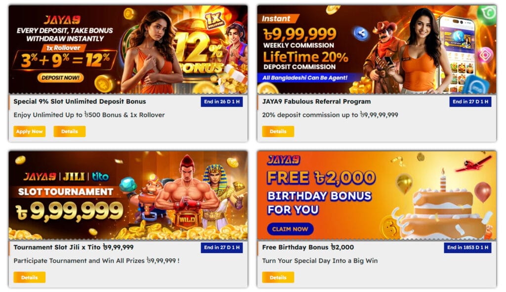 bonuses jaya9