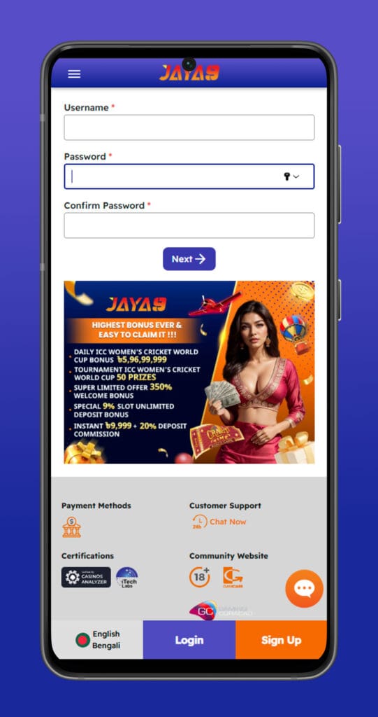 sign up jaya9